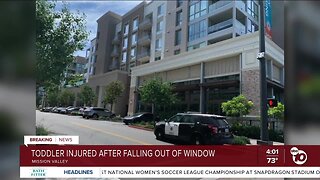 Toddler injured after falling out of window