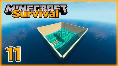 TIREI OS 100 MIL BLOCOS DE CIMA DO TEMPLO DE GUARDIAN - Minecraft Survival #11