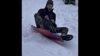 Chicken sledding