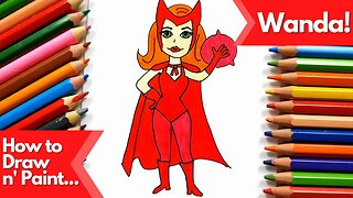 How to draw and paint Wanda Maximoff Marvel Scarlet Witch