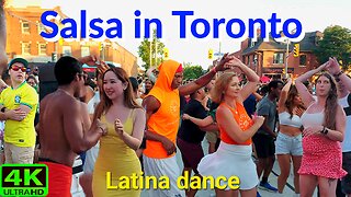 【4K】Salsa Dance 💃 Latin music 🎶 Toronto Canada 🇨🇦