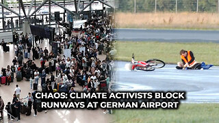 Chaos: Climate Activists BLOCK Runways at German Airport
