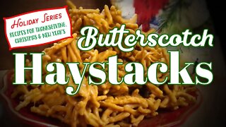 How to Make Butterscotch Haystacks - Christmas candy gift idea! No peanut butter. Two ingredients!