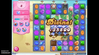 Candy Crush Level 2148 Audio Talkthrough, 1 Star 0 Boosters
