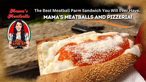 The Best Meatball Parm Sandwich you will ever have. Mama's Meatballs and Pizzeria!