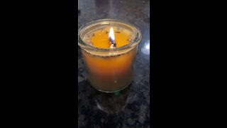 Beeswax-almond oil candle making