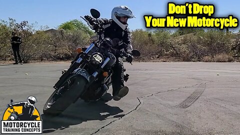 How To NOT Drop Your Motorcycle In A Parking Lot | Motorcycle Training Concepts