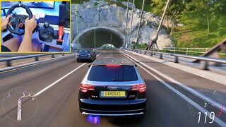 FORZA HORIZON 5 Steering Wheel G29 - AUDI RS 3 SPORTBACK GAMEPLAY