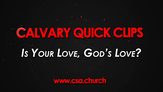 Is Your Love, God’s Love?