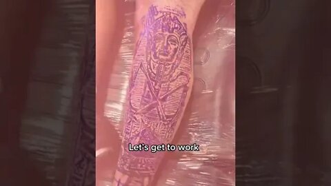 Start of a Egyptian leg wrap #shorts #tattoo #inked