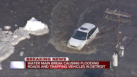 Detroit Water and Sewerage Department sees increase in water main breaks in frigid temps