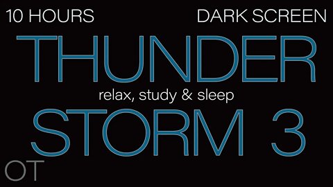 FALL ASLEEP FAST | Rain & Thunder Sounds for Insomnia Symptoms & Sleeping Disorders | Dark Screen V3