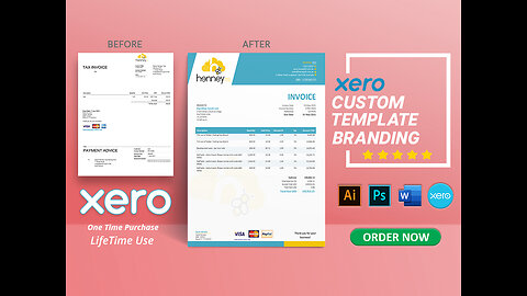 Xero custom template | Xero invoice template | Xero custom docx