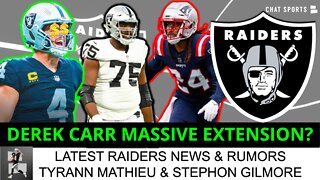 Derek Carr Contract Extension Projection + Raiders Rumors On Brandon Parker, Stephon Gilmore