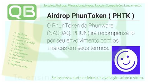 #Airdrop - #PhunToken ( #PHTK ) - Finaliza 01/01/2023