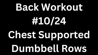 Back Workout 10/24