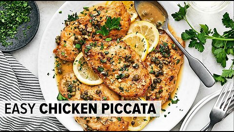 CHICKEN PICCATA for an easy 20-min dinner recipe!