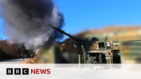 North Korea fires artillery shells towards South's border island | BBC News