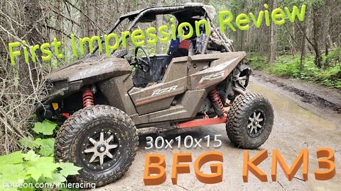 BFG KM3 ATV/UTV Mud Terrain: First Impression Review w/ RZR RS1 KM3 30x10x15