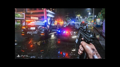 ⁴ᴷ⁶⁰ GTA 6 PS5 Graphics!_ Heist & Police Chase Action Gameplay! Ray Tracing Graphics - GTA V Mod