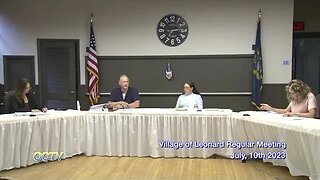 The Village of Leonard Regular Meeting: July, 10th 2023