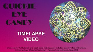 Quickie Eye Candy Video: Marble Mandala Easy Acrylic Painting Tutorial