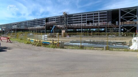 Workers Continue Construction On New Lethbridge Trade Centre - July 12, 2022 - Angela Stewart