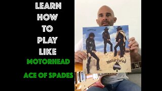 How To Play Ace Of Spades by Motorhead On Guitar Lesson!!