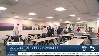 San Diego leaders feed homeless