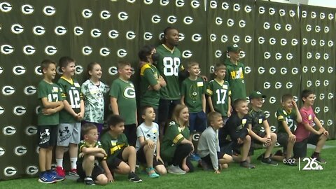 23rd Annual Junior Power Pack Kids Clinic: Packers players coach children on football skills