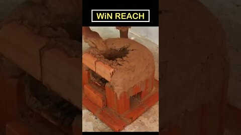 Easy Way To Make Stove From Brick And Clay | WiN REACH | #Shorts