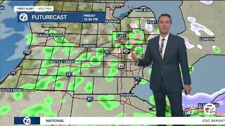 Metro Detroit Forecast: More rain showers today; snow showers tomorrow