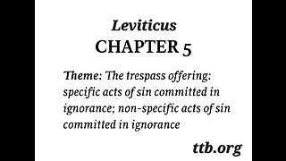 Leviticus Chapter 5 (Bible Study)