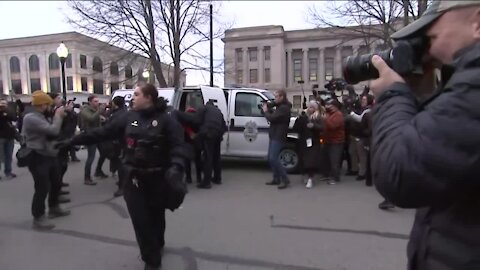 Two people arrested outside Kenosha County Courthouse