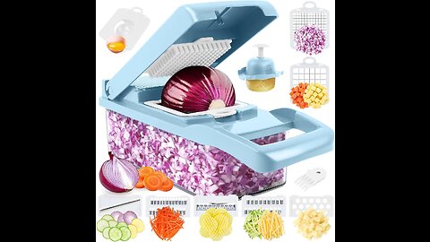 Vegetable Chopper, Pro Onion Chopper, Multifunctional 13 in 1 Food Chopper