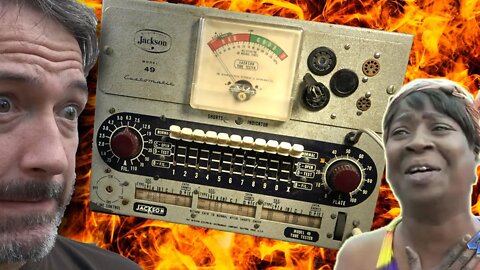 This thing almost burned my house down! - Jackson Electron Tube Tester Repair & Restoration