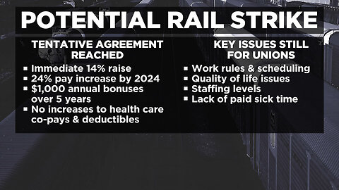 Rail workers threaten strike that would bring 30% of America's freight movements to a halt