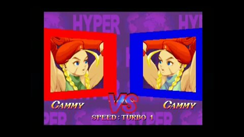 Hyper Street Fighter 2 Nerf AI (PS2) - Cammy (Super) - Hardest - No Continues