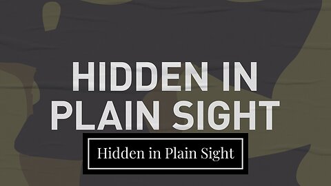 Hidden in Plain Sight