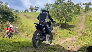Guy on dirt bike knows how to fail with style