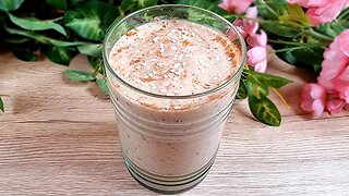 Start your day in a healthy way! Oats smoothie for weight loss. The perfect breakfast recipe!