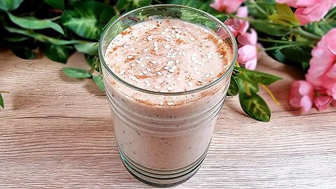 Start your day in a healthy way! Oats smoothie for weight loss. The perfect breakfast recipe!