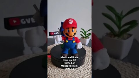 Mario and Sonic team up! I 3D printed these iconic videogame characters using the Monoprice Delta V2