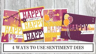 4 Ways to Use the Stampin Up Happy Dies in Card Making