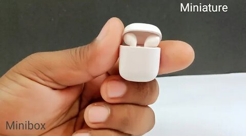 How to make Realistic Miniature Apple Airpods | Minibox