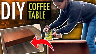 DIY Coffee Table Makeover BEFORE AND AFTER