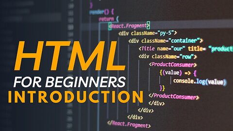 HTML Tutorial for Beginners - Introduction