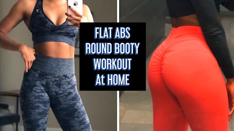 15 Minute Workout for Beginners at Home - Toned Abs & Buns: Hourglass Body HIIT with Timer and Music