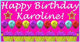 Happy Birthday 3D - Happy Birthday Karoline - Happy Birthday To You - Happy Birthday Song