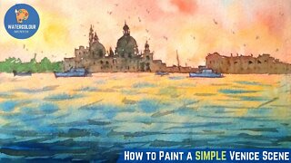 HOW TO PAINT WATERCOLOUR For Beginners - Easy VENICE Landscape